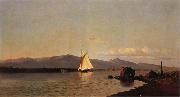Francis A.Silva Kingston Point Hudson River oil on canvas